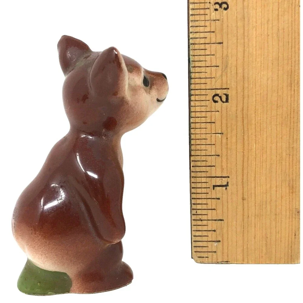 Vintage Japan Porcelain Anthropomorphic Bear Squirrel Skunk Figurines Lot of 3
